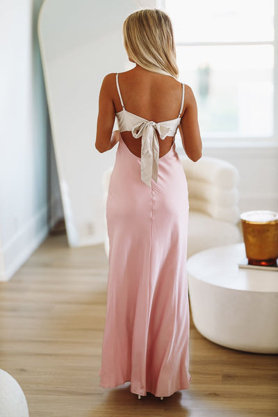 Light pink slip dress, Dress with feathers