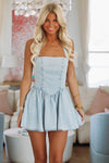 One More Round Mini Dress - Light Denim