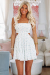 DeLuxe It Up Sundress - White and Blue