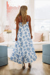 Dreams of Me Maxi Dress - Blue and White