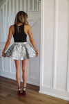 HAZEL & OLIVE A Dime Mini Skort - Silver