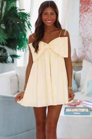 HAZEL & OLIVE Aim High Mini Dress - Yellow