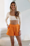 HAZEL & OLIVE Be Me Sweat Shorts - Orange