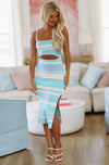 HAZEL & OLIVE Beach Bound Midi Dress- Blue