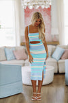 HAZEL & OLIVE Beach Bound Midi Dress- Blue