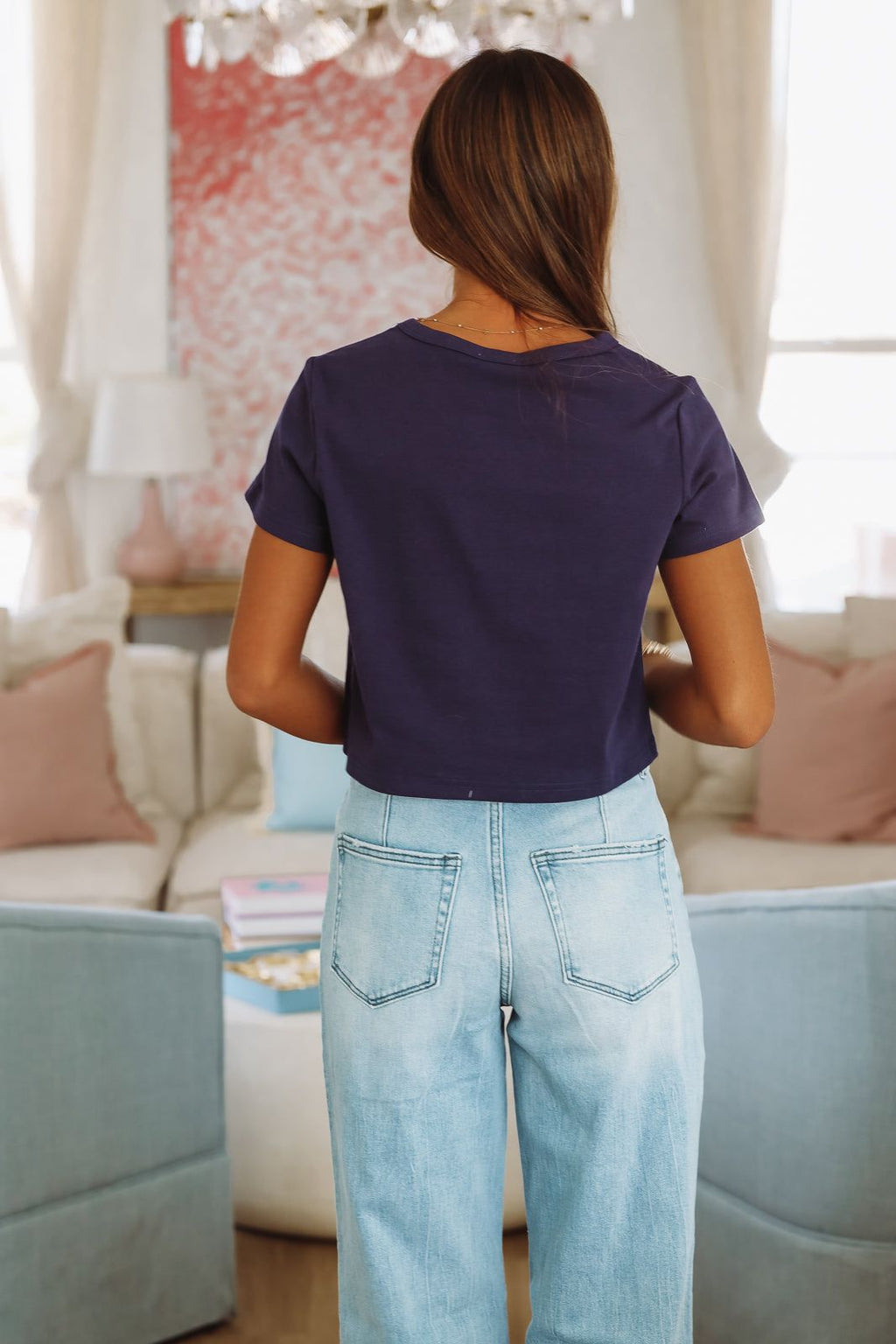 HAZEL & OLIVE Bear Baby Tee - Navy