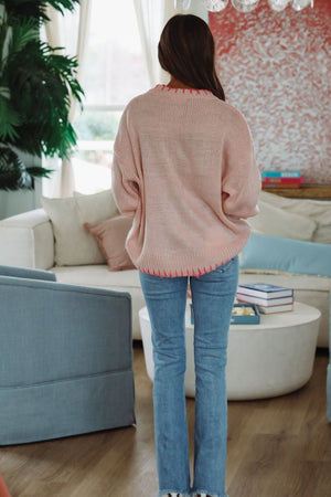 HAZEL & OLIVE Bowtacular Sweater - Pink