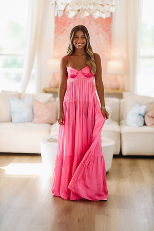 HAZEL & OLIVE Caviar Dreams Maxi Dress - Pink