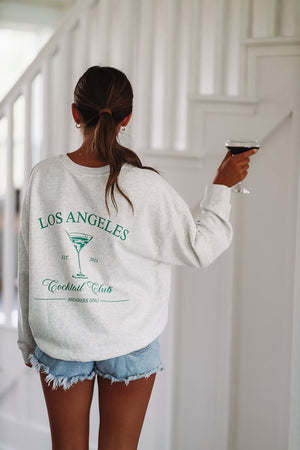 HAZEL & OLIVE Cocktail Club Sweatshirt - Heather Grey