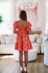 HAZEL & OLIVE Cocktails At Sunset Mini Dress - Pink and Orange