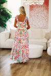 HAZEL & OLIVE Color Burst Floral Maxi Dress - Pink