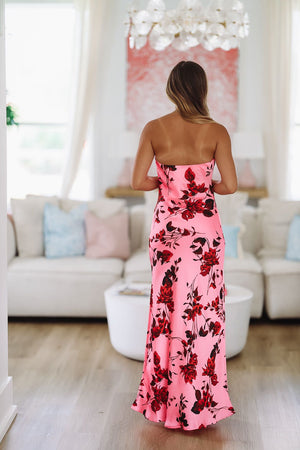 HAZEL & OLIVE Different Level Maxi Dress - Pink