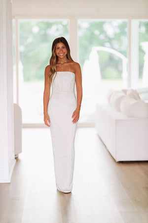 HAZEL & OLIVE Feeling Epic Maxi Dress - White