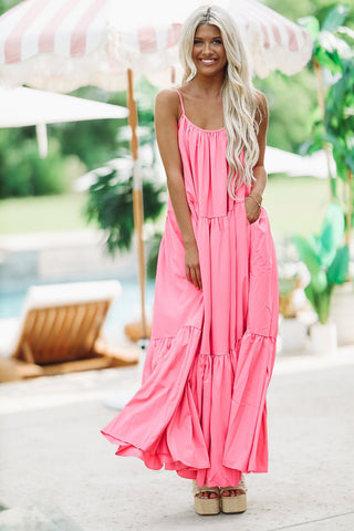 Next pink outlet maxi dress