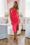 HAZEL & OLIVE Firecracker Midi Dress - Fuchsia