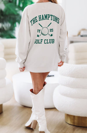 HAZEL & OLIVE Hamptons Golf Club Pullover - Cream