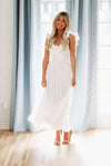 HAZEL & OLIVE Have Your Attention Please Midi Dress - White