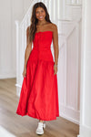 HAZEL & OLIVE Headed to Beverly Hills Midi Dress - Red