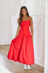 HAZEL & OLIVE Headed to Beverly Hills Midi Dress - Red