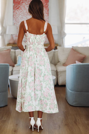 HAZEL & OLIVE Hibiscus Maxi Dress - Rose Pink