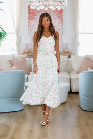 HAZEL & OLIVE Hibiscus Maxi Dress - Rose Pink