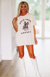 HAZEL & OLIVE Hold Your Horses Oversized Shirt - Ivory