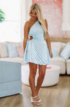 HAZEL & OLIVE If The Shoe Fits Mini Dress - Blue