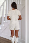 HAZEL & OLIVE In Great Company Knit Romper - Cream