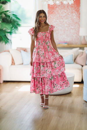 HAZEL & OLIVE In Love With This Midi Dress - Pink