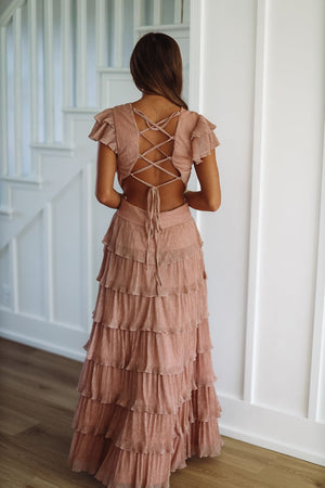 HAZEL & OLIVE In Too Deep Maxi Dress - Dusty Rose