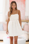 HAZEL & OLIVE Isn't It Romantic Mini Dress - Ivory