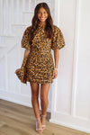 HAZEL & OLIVE It's My Perspective Mini Dress - Leopard