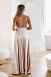 HAZEL & OLIVE Jaded Maxi Dress - Champagne