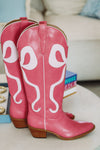 HAZEL & OLIVE Just a City Girl Cowboy Boots - Pink