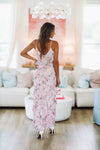 HAZEL & OLIVE Keeping Up Floral Maxi Gown - Pink Lavender