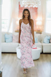 HAZEL & OLIVE Keeping Up Floral Maxi Gown - Pink Lavender