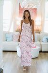 HAZEL & OLIVE Keeping Up Floral Maxi Gown - Pink Lavender