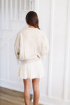 HAZEL & OLIVE Knit Love Mini Skirt - Cream