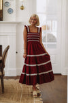 HAZEL & OLIVE Lola in Burgundy Maxi Dress - Burgundy