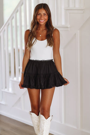 HAZEL & OLIVE Love Always Mini Skirt - Black