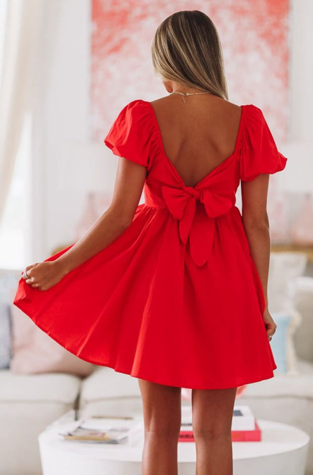 HAZEL & OLIVE Love in the Afternoon Mini Dress - Red