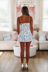 HAZEL & OLIVE Make An Impression Mini Dress - Blue and White