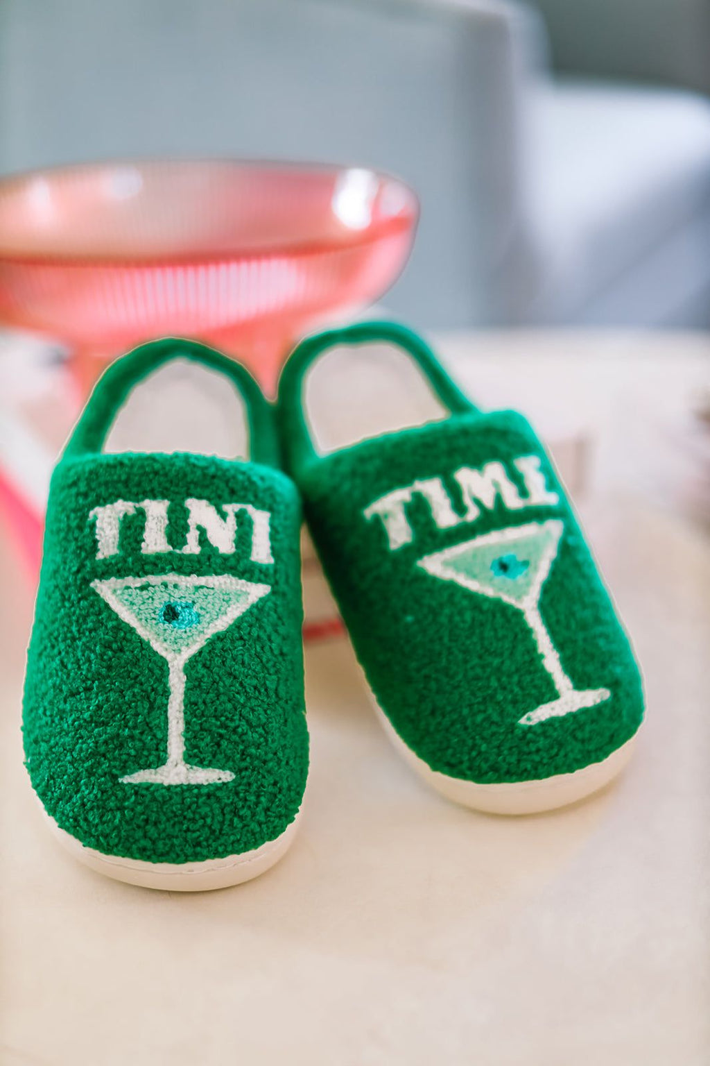 HAZEL & OLIVE Martini Slippers - Green