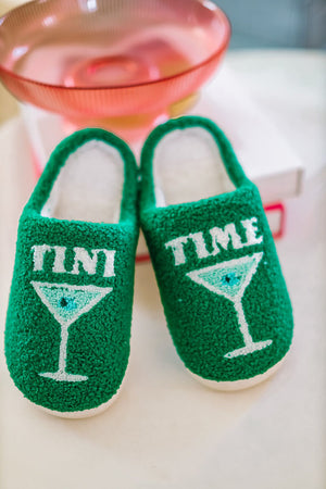 HAZEL & OLIVE Martini Slippers - Green