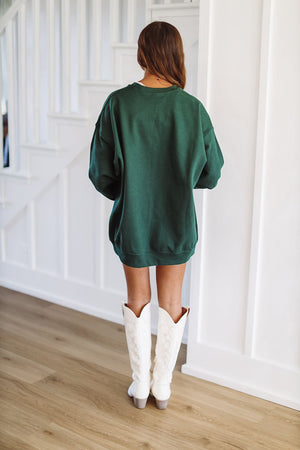 HAZEL & OLIVE Merrier With a Martini Sweatshirt - Green