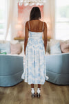 HAZEL & OLIVE Nothing Like It Midi Dress - Blue and White