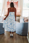 HAZEL & OLIVE Nothing Like It Midi Dress - Blue and White