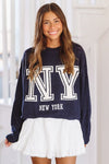 HAZEL & OLIVE NY Bound Sweater - Navy