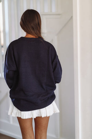 HAZEL & OLIVE NY Bound Sweater - Navy