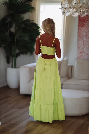 HAZEL & OLIVE One Lucky Girl Maxi Dress - Lime